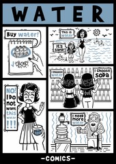 Comics People and water