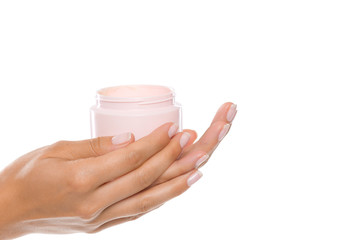 Woman with body lotion