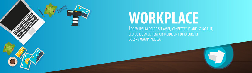 Workplace office, co-working centre, university campus, modern workplace.