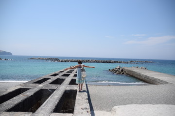 Obraz premium 新島 前浜海岸