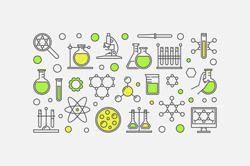 Chemistry lab colorful illustration