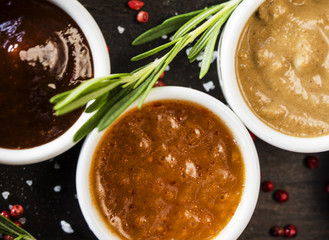 Set of sauces