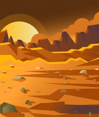 red orange desert landscape