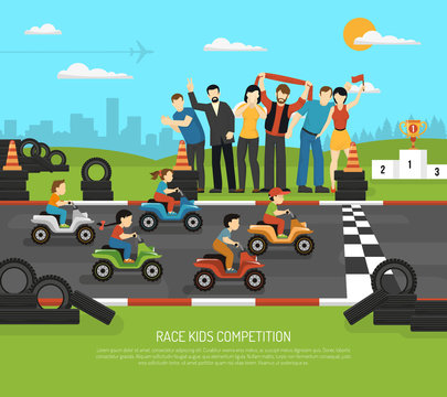 Motor Racing Kids Background