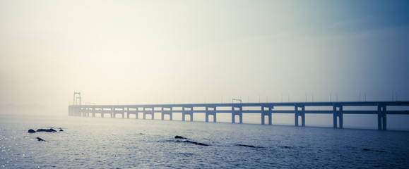 dalian bay bridge panorama