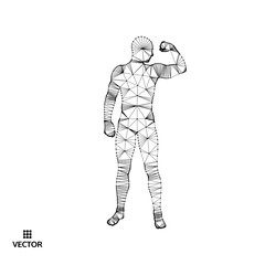 Strong men. Sport symbol. Vector ilustration for design.