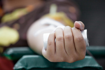 Transfusion blood donation,blood donor at hospital, Healthcare and charity concept