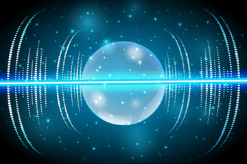 Glass sphere of glowing lights effects isolated on transparent background, abstract magic Illustration