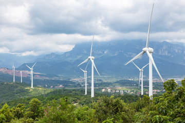 wind turbines in lushan