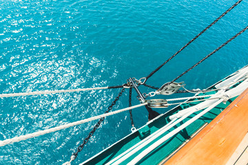 Rigging of the ship.