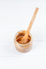 peanut butter with spoon
