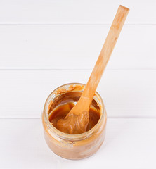 peanut butter with spoon