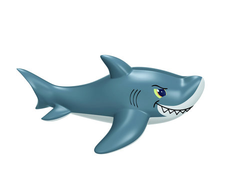 Inflatable Shark With Clipping Path