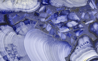 closeup of dark and light blue malachite