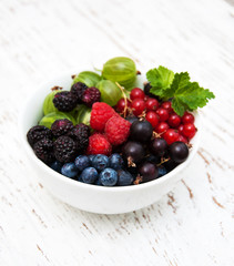 bowl with berries