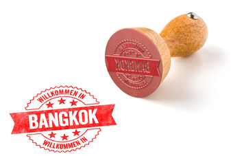 Holzstempel - Willkommen in Bangkok © Zerbor