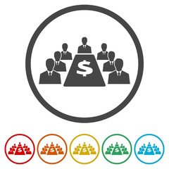 Business Meeting Icon s set Flat Graphic Design - Illustration