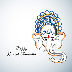 illustration of Hindu festival Ganesh Chaturthi background