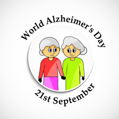 illustration of World Alzheimer's Day Background