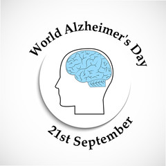 illustration of World Alzheimer's Day Background