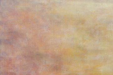 Abstract yellow brown oil painting background with brush strokes on canvas. Art concept.