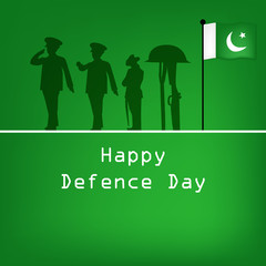 illustration of background on the occasion of Pakistan Defence Day 