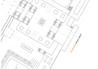 Architectural background, architectural plan, construction drawing landscape