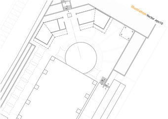 Architectural background, architectural plan, construction drawing landscape