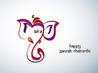 illustration of Hindu Festival Ganesh Chaturthi background