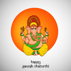 illustration of hindu festival Ganesh Chaturthi background