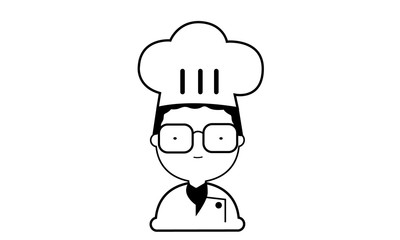 Chef character logo 