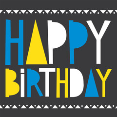 Happy birthday greeting card design