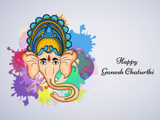 illustration of hindu festival Ganesh Chaturthi background