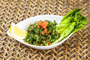Lebanese salad with parsley