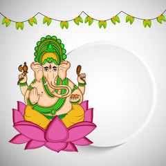 illustration of hindu festival Ganesh Chaturthi background