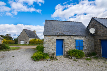 Fototapeta na wymiar .Old village near the medieval castle Suscinio, Morbihan, Brittany, Europe