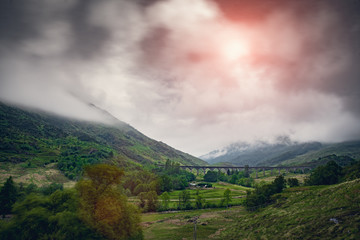 Glenfinnan viaduct  in the morning