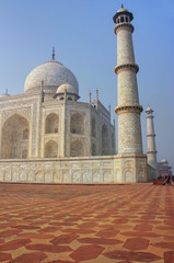 Obraz premium View of Taj Mahal in the morning, Agra, Uttar Pradesh, India