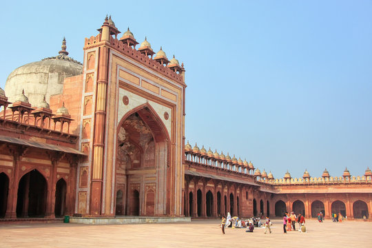 Courtyard of Jama Masjid in Fatehpur Sikri, Uttar Pradesh, India