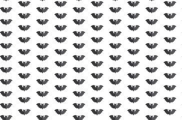 Halloween seamless pattern with black bat