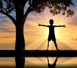 Fototapeta premium Children with disabilities concept