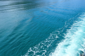 Ferry Carry car vehicles acroos Thai Bay to Koh Chang Island in beautiful sunshine day