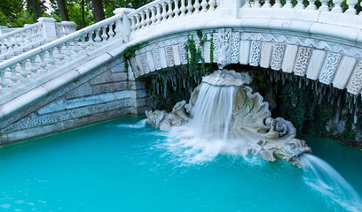 Part of beautiful fountain Dijon. France