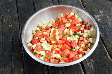 Fresh vegetable salad