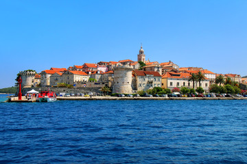 Fototapeta na wymiar View of Korcula old town, Croatia