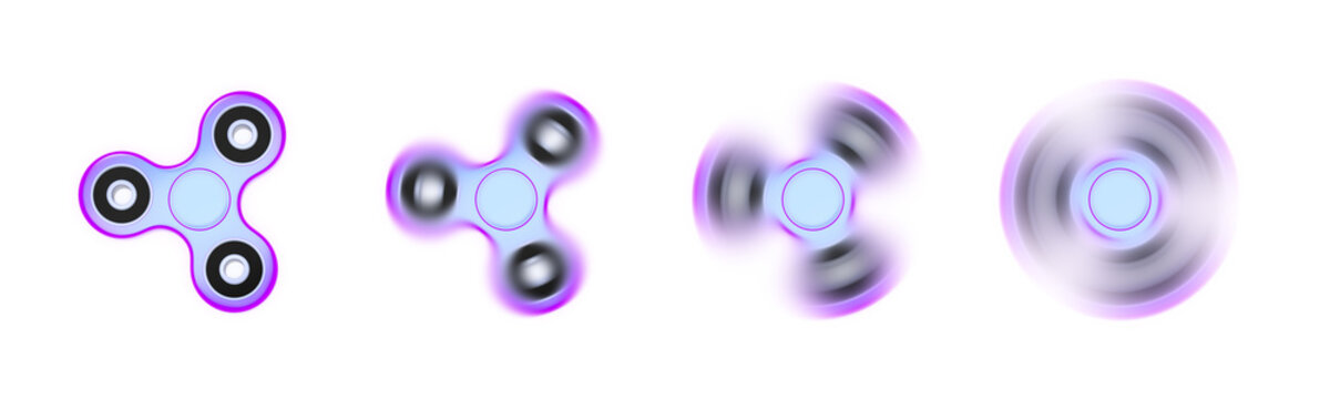 a fidget spinner in motion