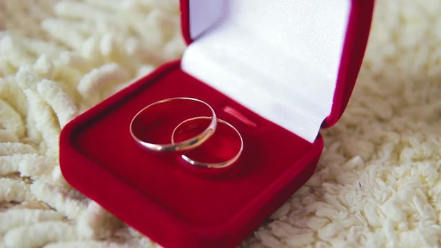 Rings newlyweds and a bride bouquet with accessories