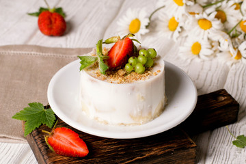 curd jelly with fruit filling