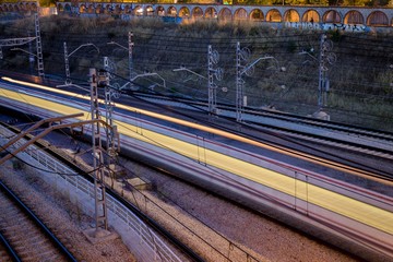Fototapeta premium At the train station