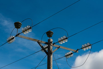 Electric pole close-up